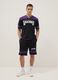 Multicolour Pure Cotton Shorts with Los Angeles Lakers Logo_0