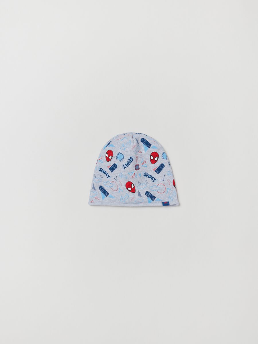 French terry hat with Spidey print_0