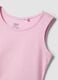 Girls' Sleeveless Pink Pure Cotton Dress - Regular Fit_3