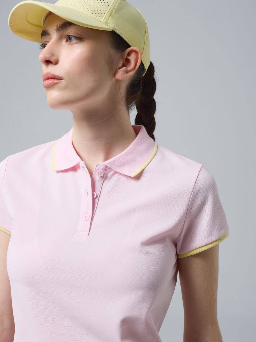 Rosa ALTAVIA COURT Sport-Poloshirt aus Stretch-Baumwolle_3