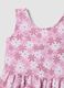Vestido rosa sem mangas em tecido el&aacute;stico com estampado floral_2