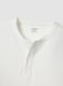 White short sleeve T-shirt regular fit with henley collar_5