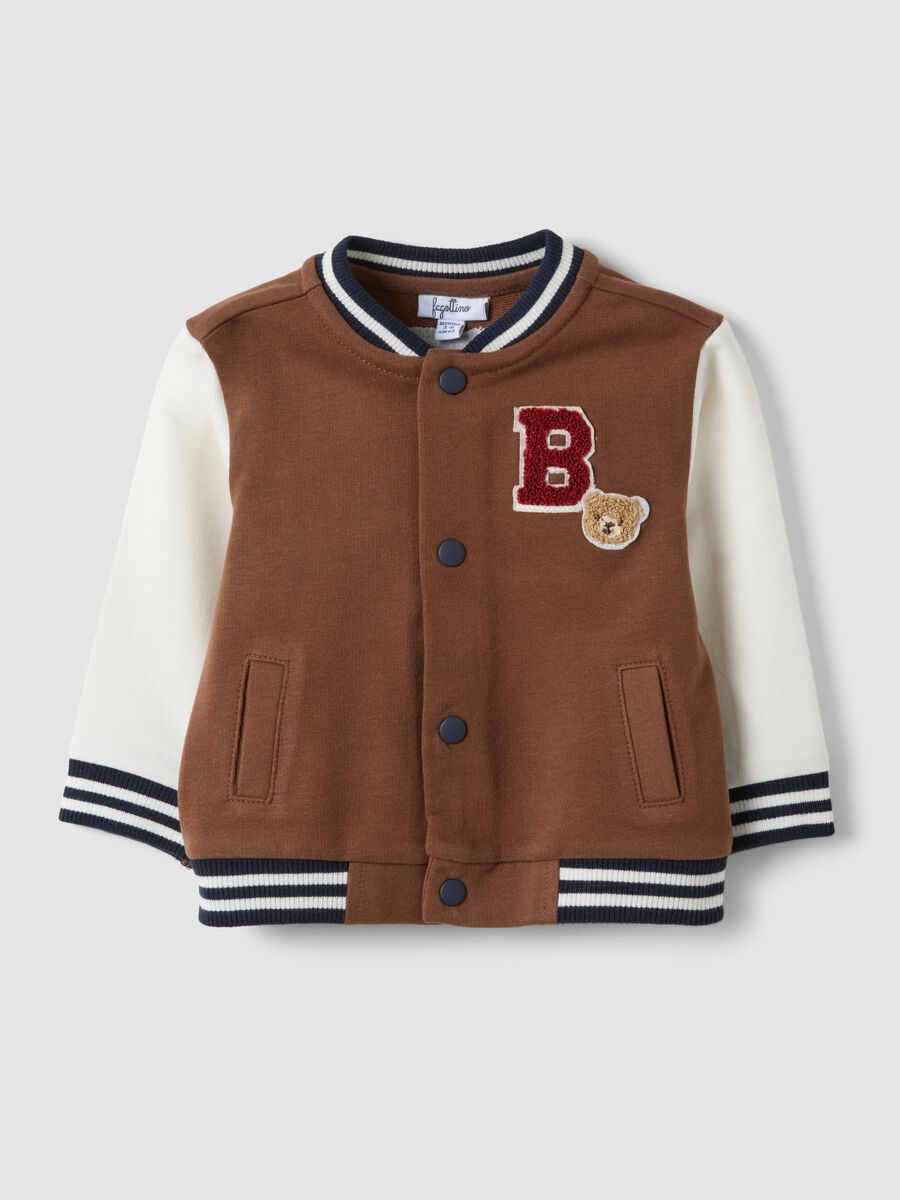 Brown organic cotton sweatshirt for baby, regular fit_0
