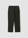 Gr&uuml;ne Regular-Fit-Hose aus geripptem Stretch-Baumwollstoff_2