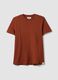 Red pure cotton regular-fit short-sleeve T-shirt_0