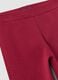 Girls&rsquo; red stretch organic cotton leggings with rhinestones_2