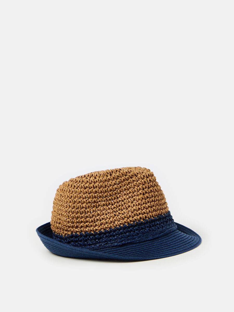 Sombrero Trilby con ala en contraste_0