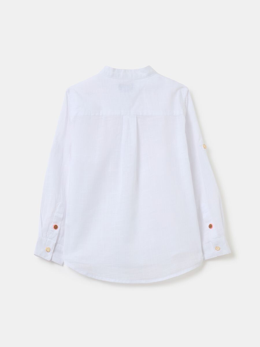 Cotton shirt with Mandarin collar_1