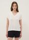 Wei&szlig;es T-Shirt aus elastischer Viskose, Regular Fit_2