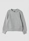 Grey pure cotton girls&rsquo; crew-neck sweatshirt with bow_0