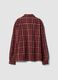Camicia flanella rossa a quadri in puro cotone over fit_2