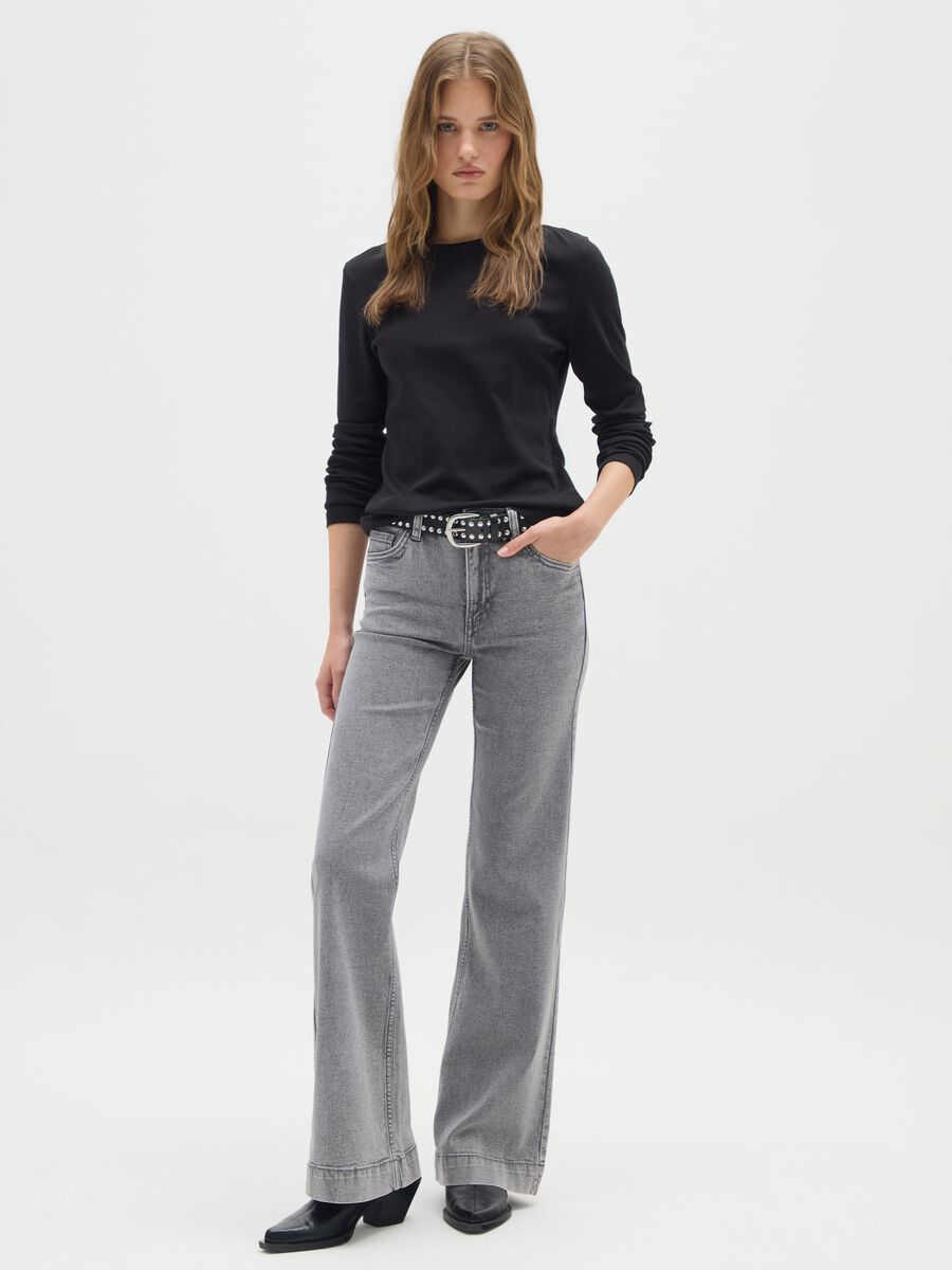 Pure Cotton Black Regular Fit T-Shirt_1