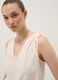 White pure cotton V-neck blouse_0