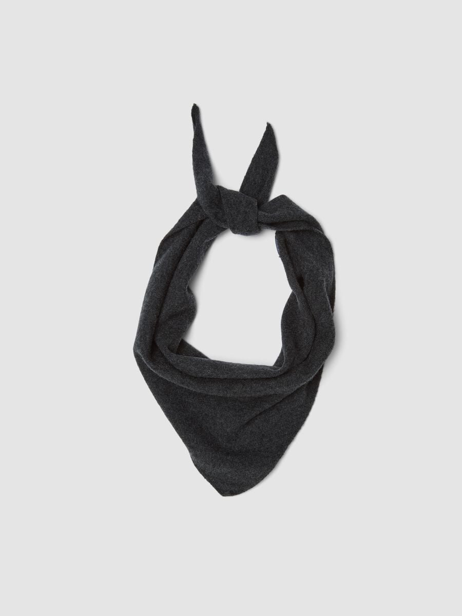 Grey pure wool scarf_0