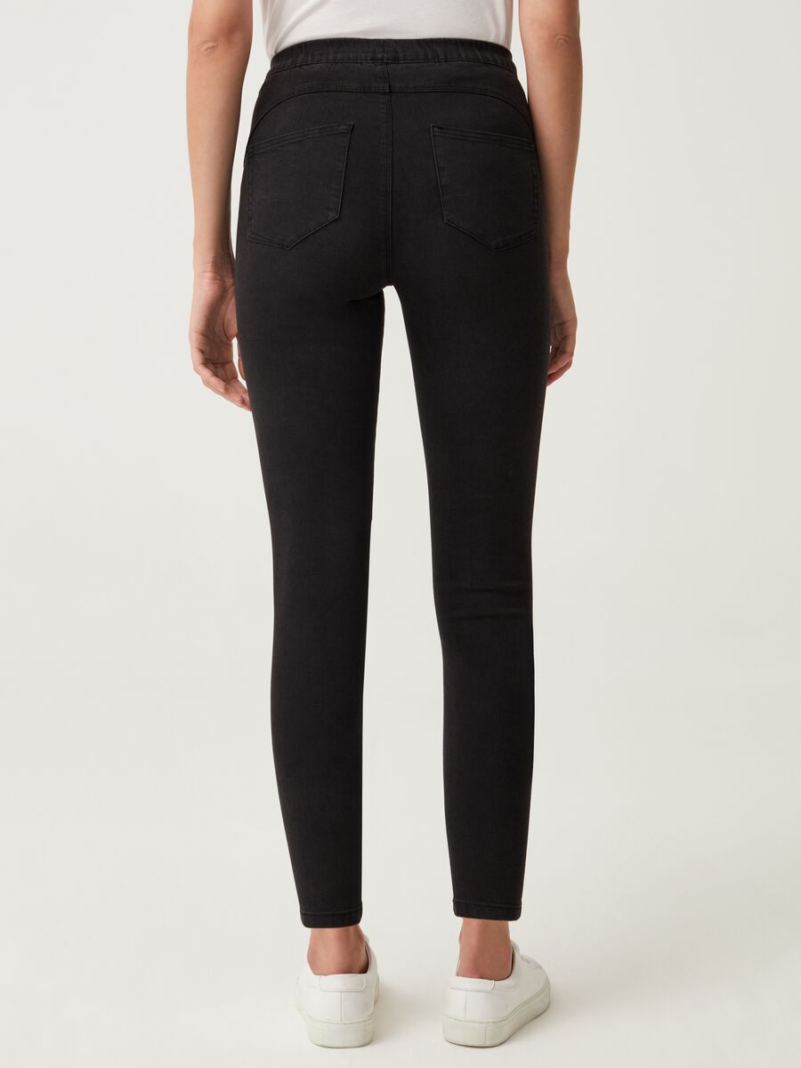 Stretch jeggings with high waist_2