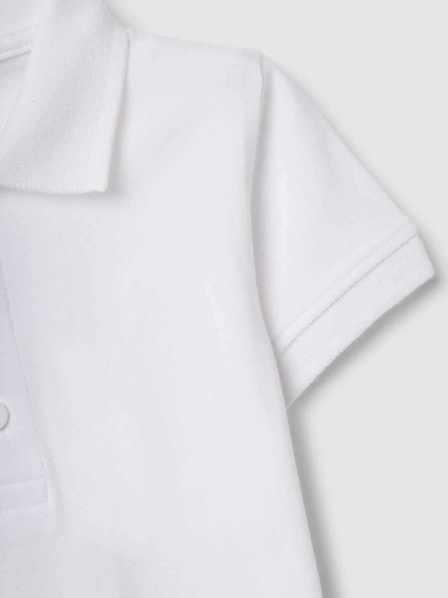 White organic cotton polo shirt for boys, regular fit_3