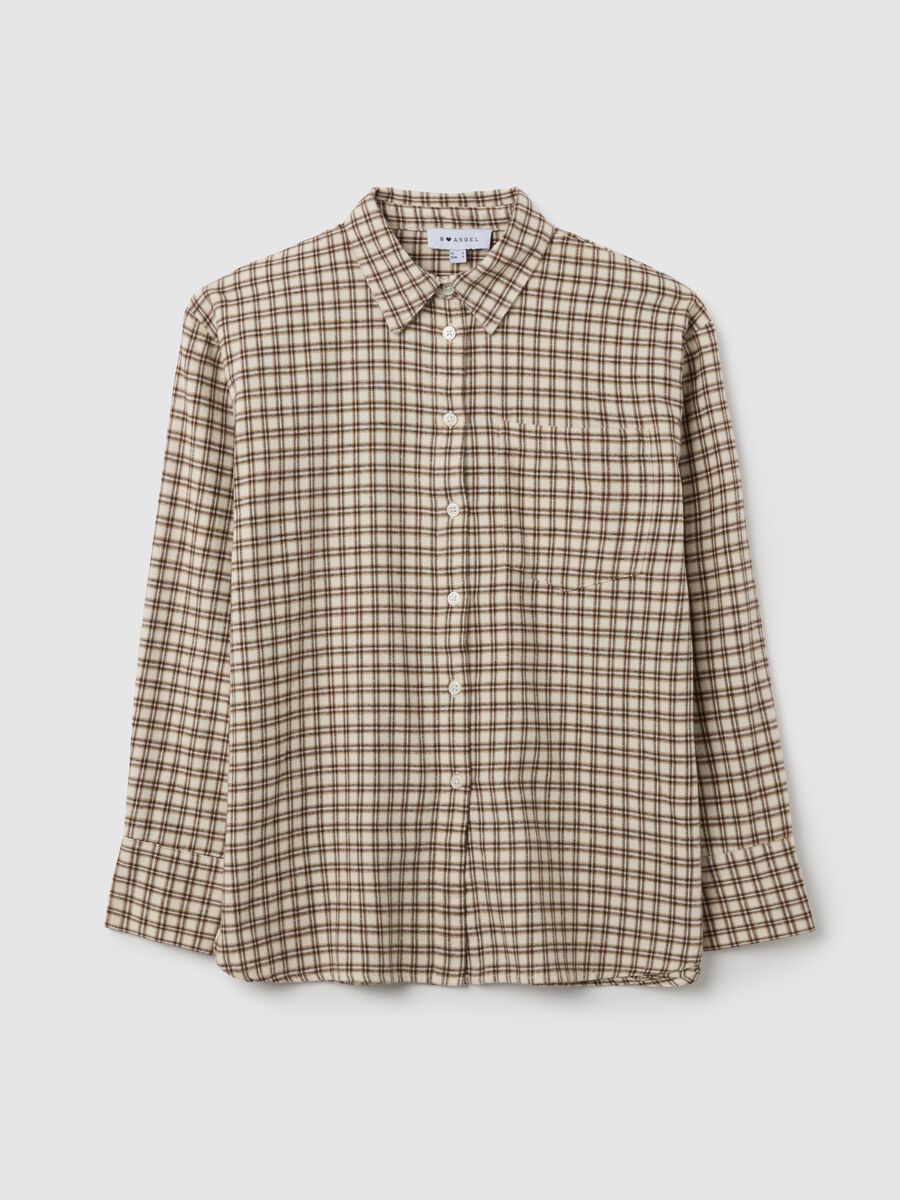 Multicoloured plaid cotton shirt in oversized fit_4