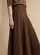 Brown stretch viscose skirt with regular waist_2