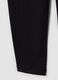 Black skinny leggings in stretch organic cotton with star for girls_3