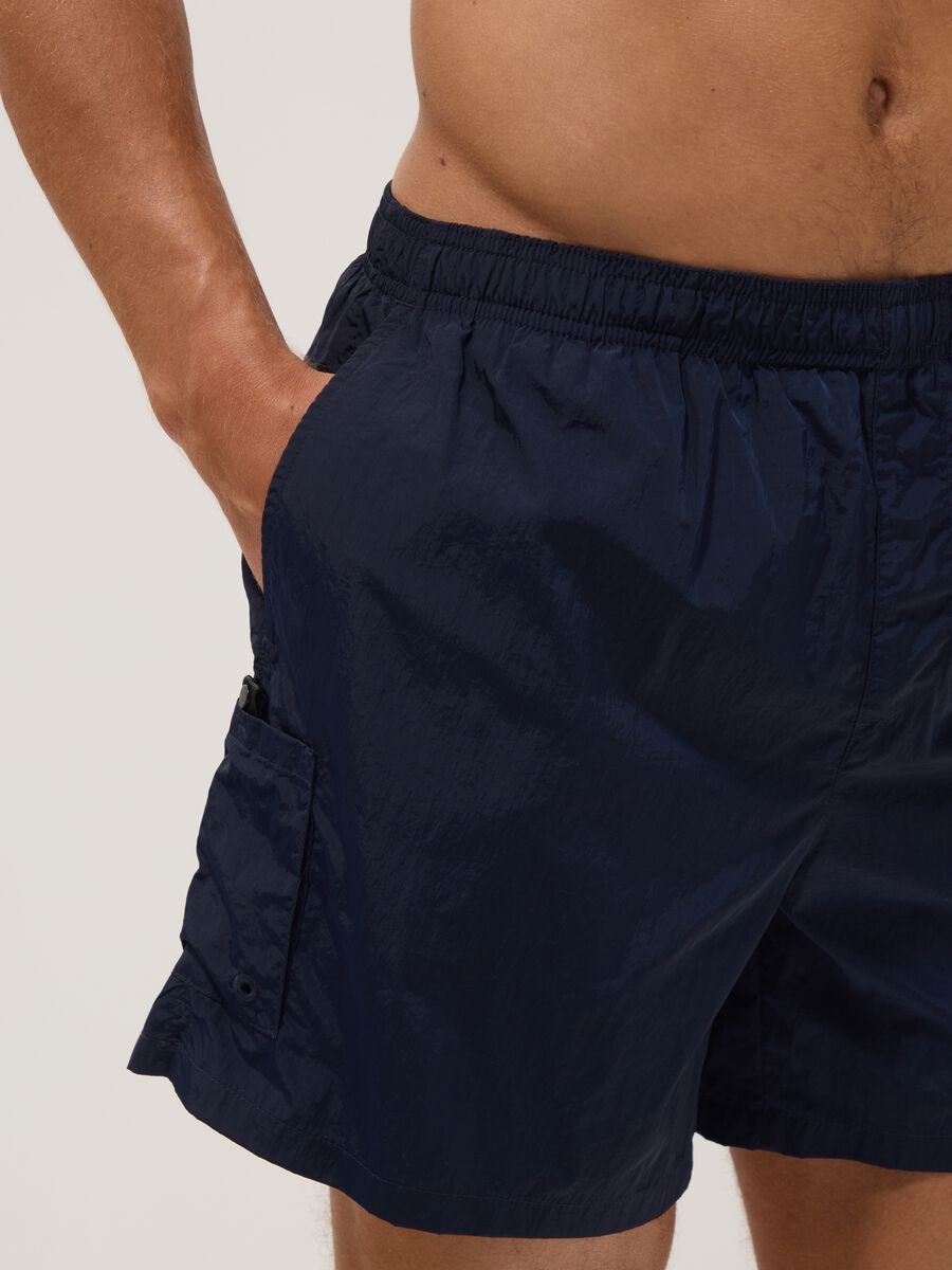 Ba&ntilde;ador tipo b&oacute;xer azul con cintura el&aacute;stica_3