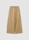 Girls&rsquo; beige wide-leg pure cotton trousers_3