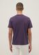 Purple pure cotton regular fit V-neck T-shirt_2