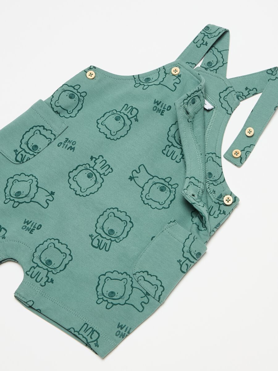 Organic cotton dungarees with print_2