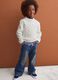 Blue pure cotton relaxed-fit jeans_0