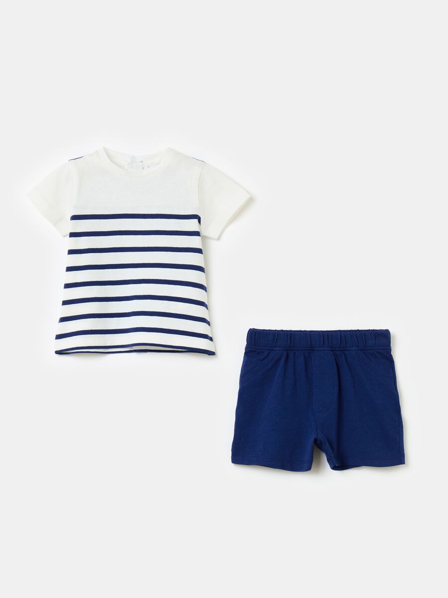 T-shirt and shorts set in organic cotton_0