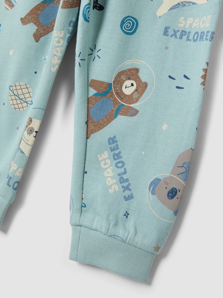 Grey organic cotton babygrow pyjamas with cute animals_3