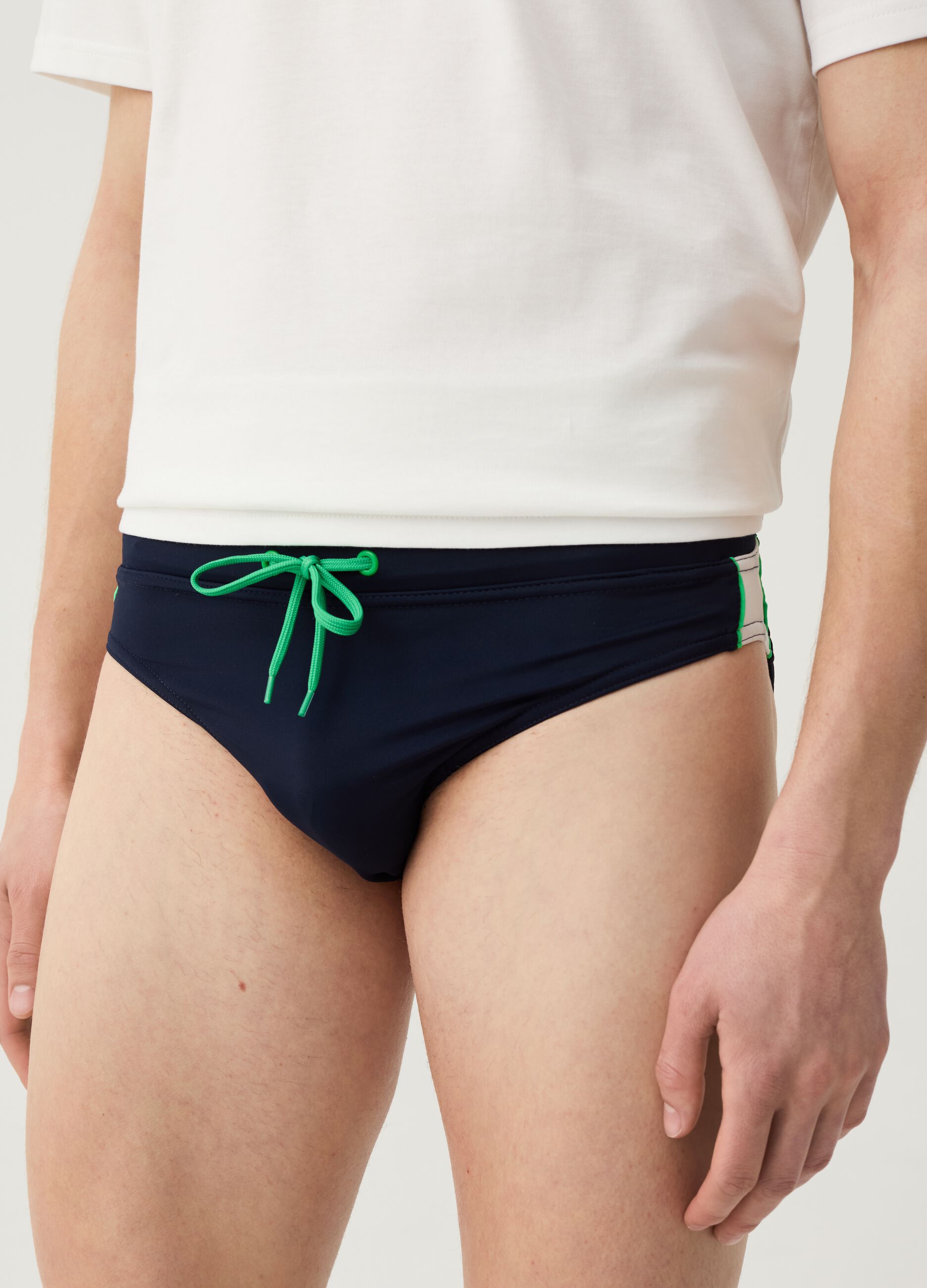 Swim briefs with side bands