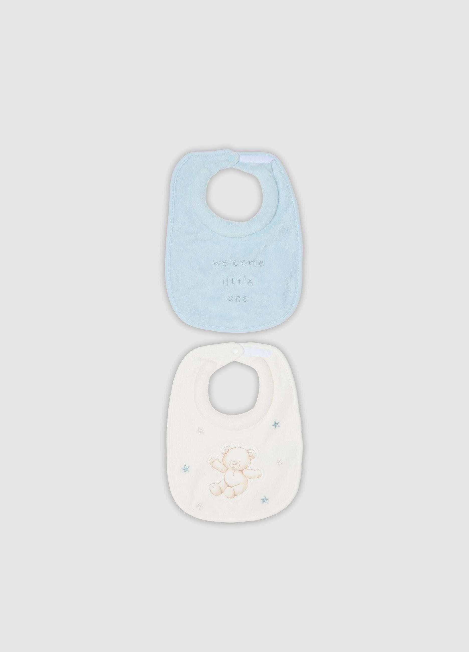 2er-Pack Baby-L&auml;tzchen in Blau und Weiss aus Bio-Baumwolle