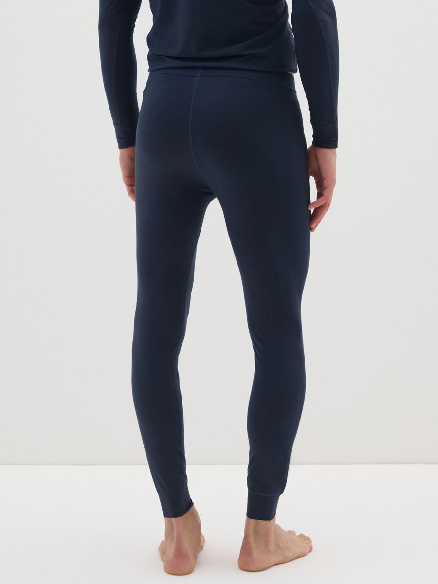 Blue Regular Fit Leggings_2