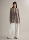 Multicolour viscose and linen mix regular fit blazer_2
