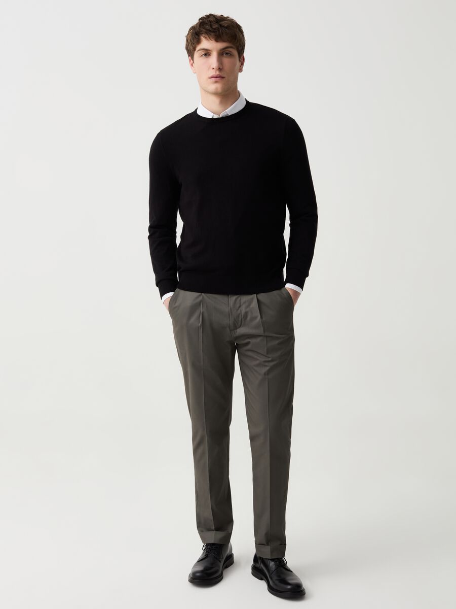 B.ST 1957 comfort-fit chino trousers with darts_0