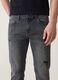 Regular-fit grey denim jeans in stretch cotton_1