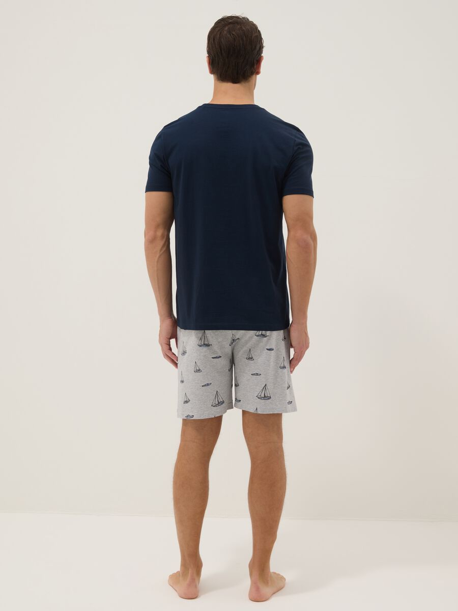 Multicolour pure organic cotton regular fit pyjamas with prints_2