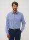 Air force blue lyocell-blend regular fit easy-iron shirt_0