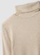 Maglia beige in misto viscosa a coste con girocollo_5