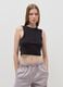 Ribbed crop tank top with lurex_2