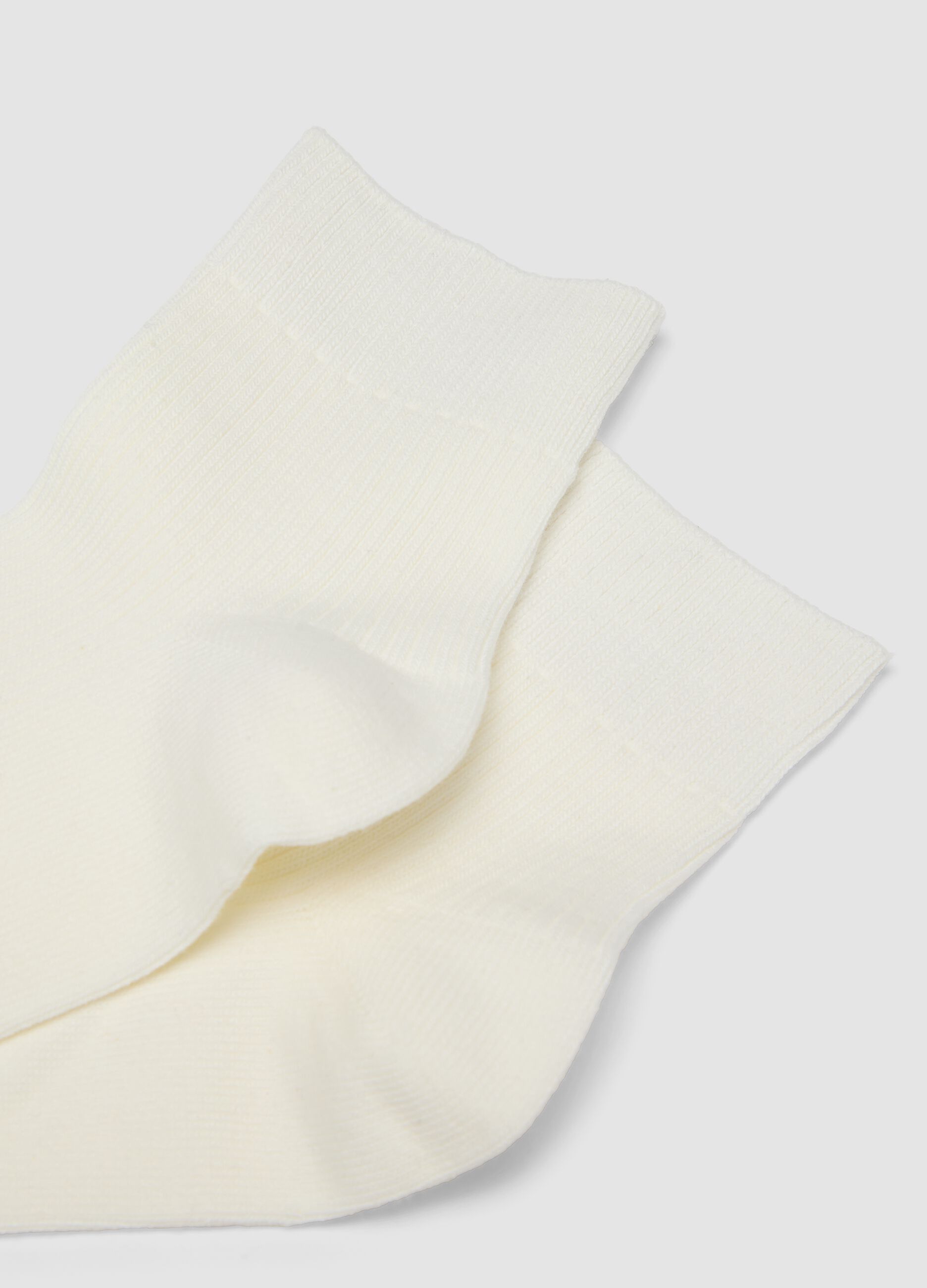 White stretch cotton socks