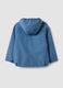 Blue kids&rsquo; rain jacket with hood and zip_1