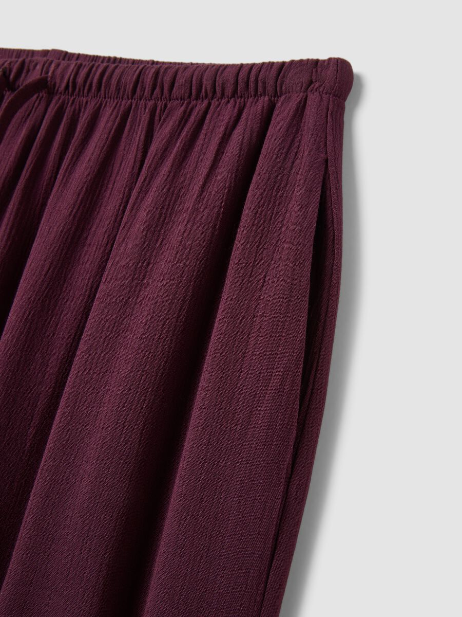 Purple palazzo trousers in pure viscose_5