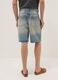 Pure Cotton Blue Denim Skater Fit Shorts_2