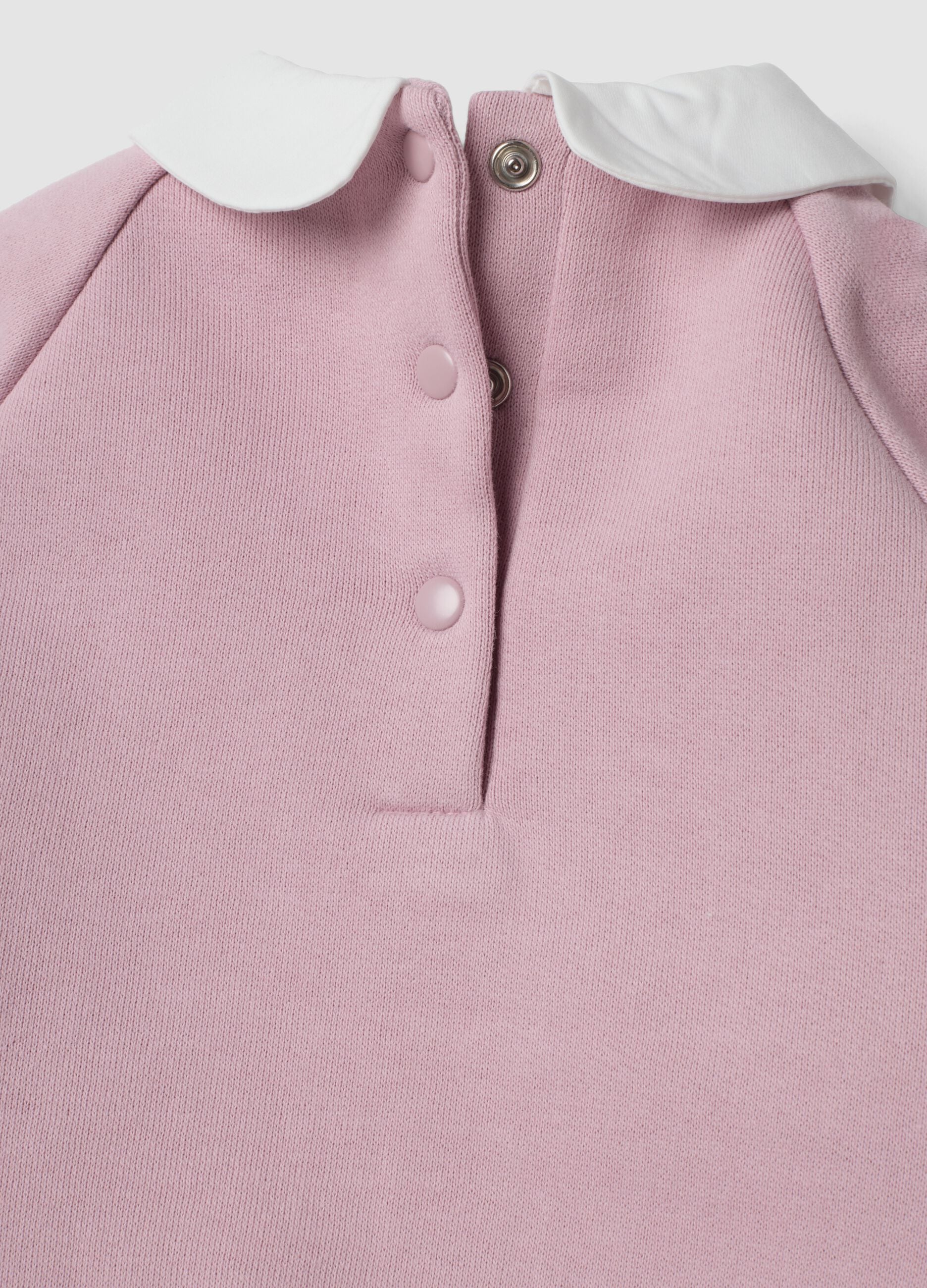 Purple organic cotton set with collar and Disney print