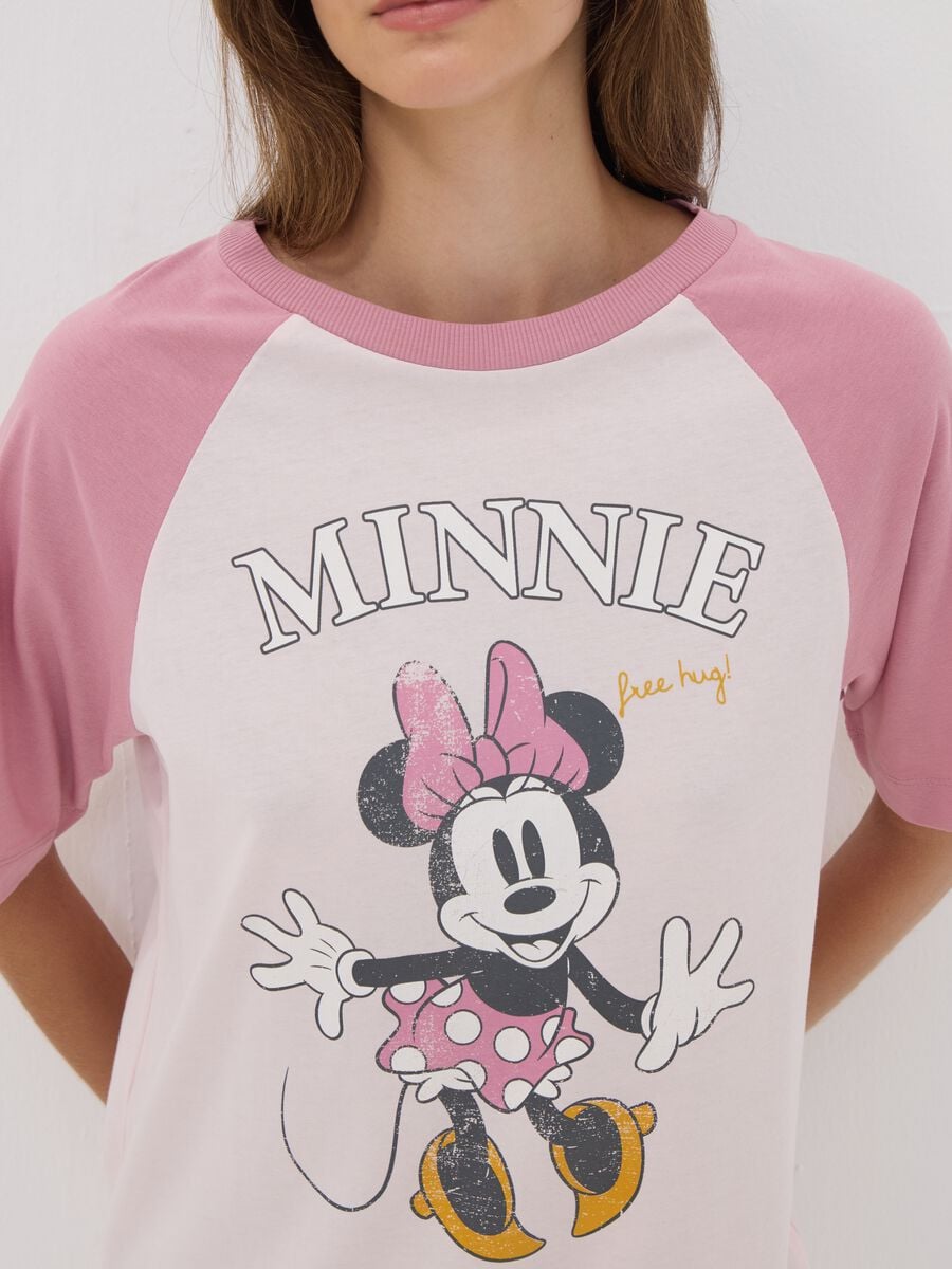 Rosa Nachthemd aus reiner Bio-Baumwolle mit Minnie-Print_2