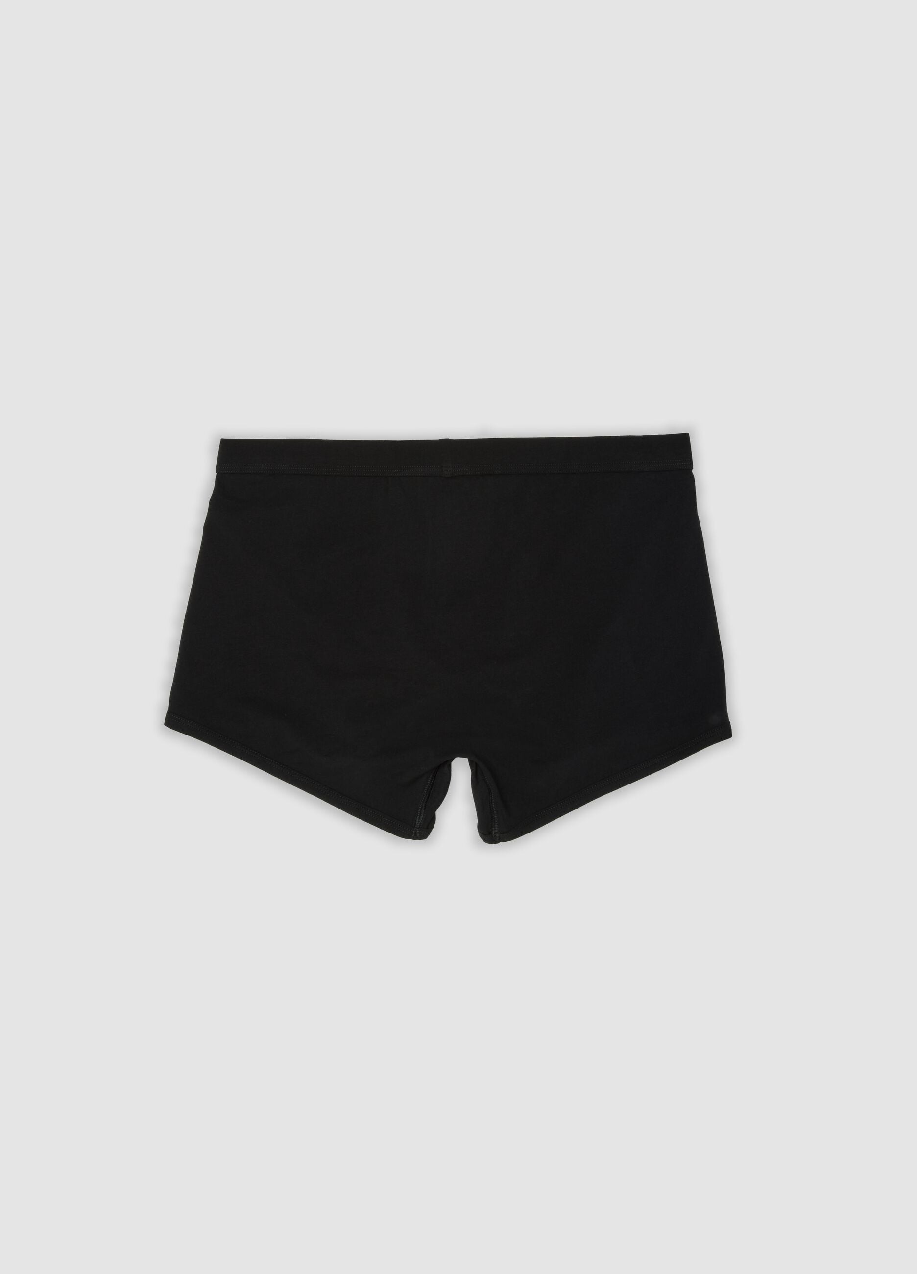 3-pack of black stretch extra-fine cotton boxer briefs