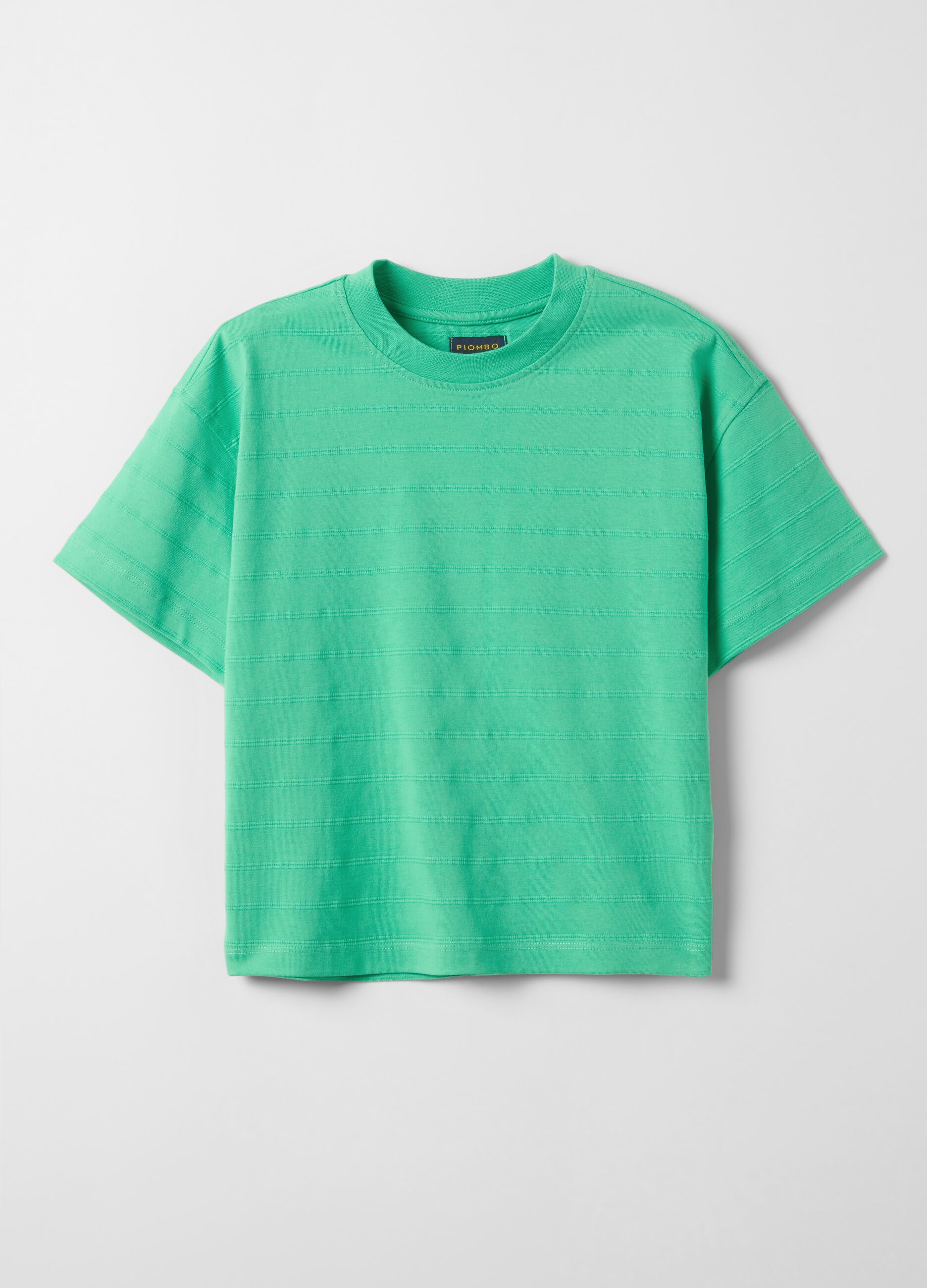 Children's regular fit pure cotton green T-shirt