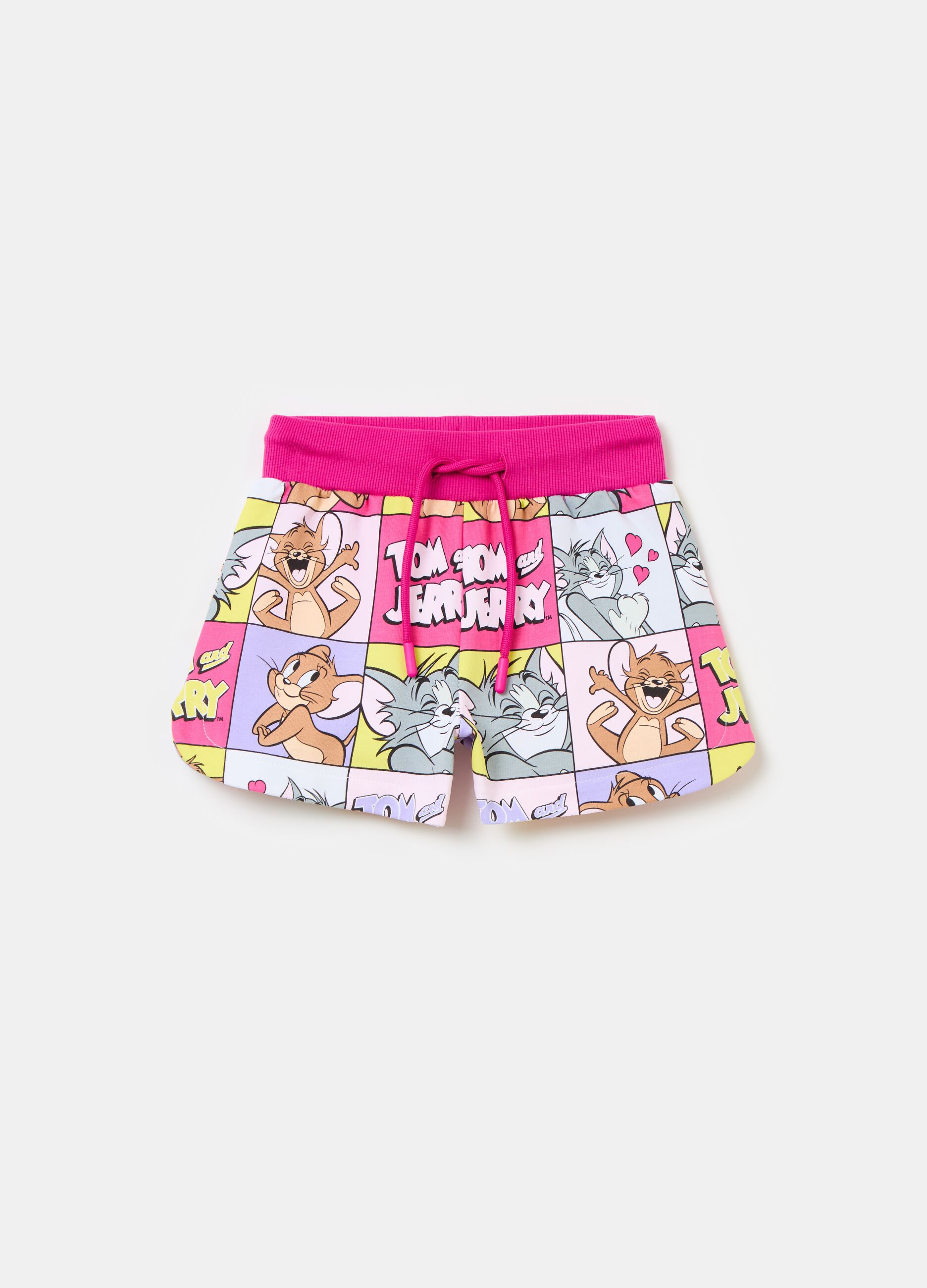 Shorts in cotone con stampa Tom & Jerry