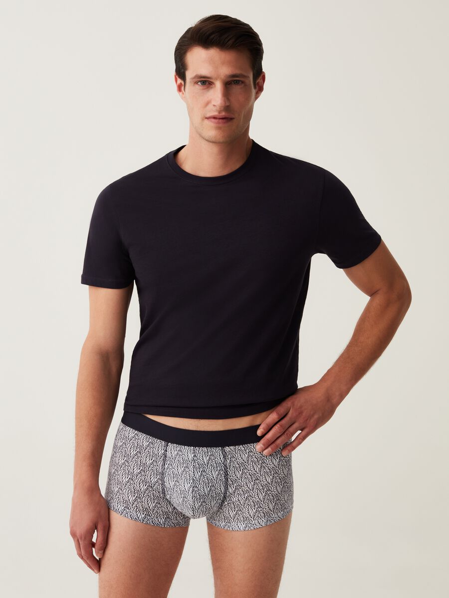 Five-pack stretch cotton boxer shorts with pattern_0